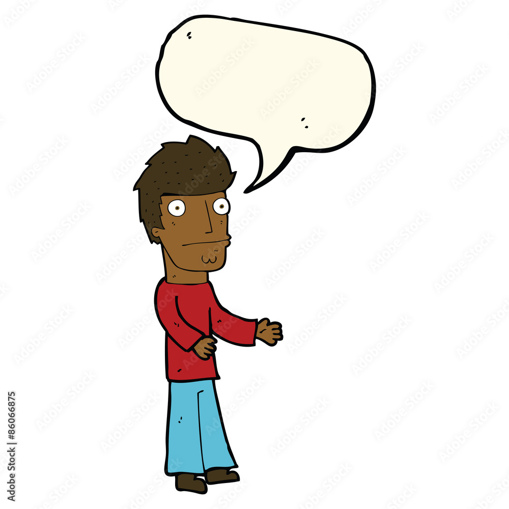 cartoon confused man with speech bubble cartoon confused man with speech bubble