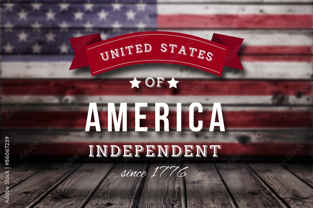 Fototapeta premium Composite image of independence day graphic