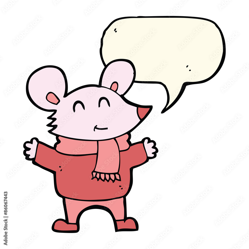 cartoon mouse with speech bubble cartoon mouse with speech bubble