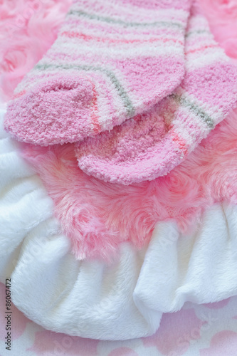 Layette for newborn baby girl © azurita