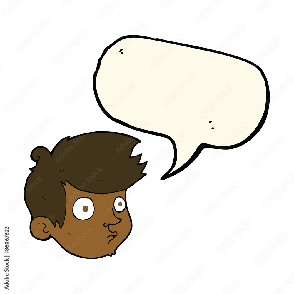 cartoon staring boy with speech bubble cartoon staring boy with speech bubble