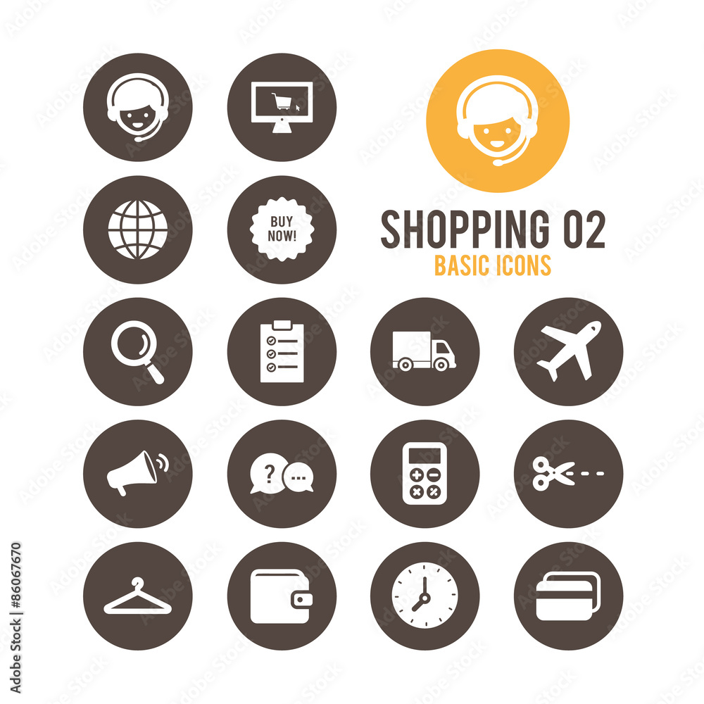 Shopping icons. Vector illustration. Shopping icons. Vector illustration.