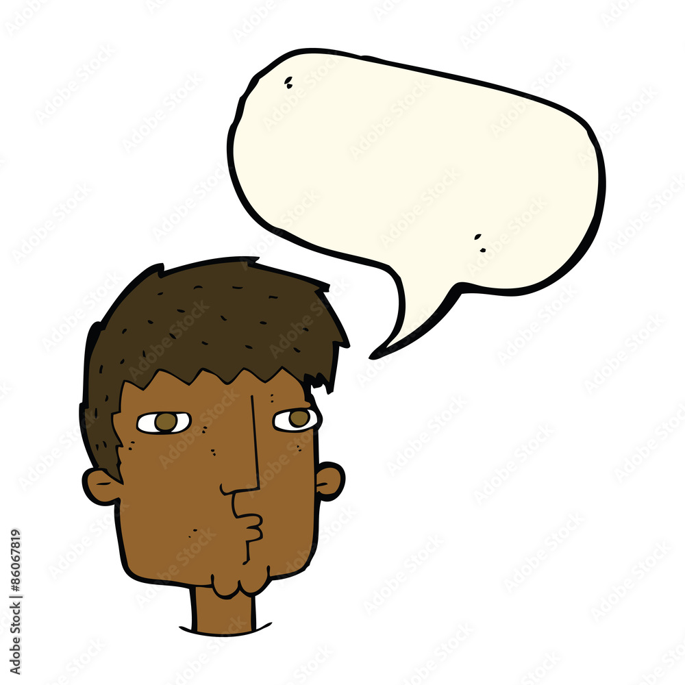 cartoon curious man with speech bubble cartoon curious man with speech bubble