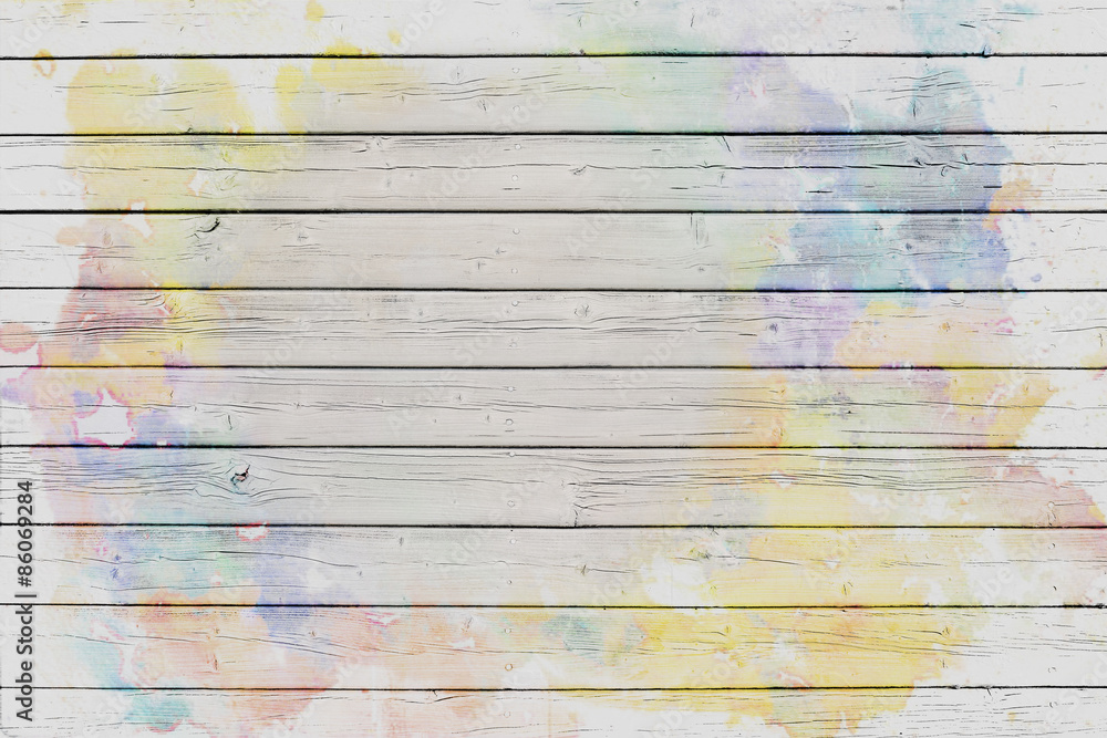 Obraz premium Old wooden board with nails in white and pride colors