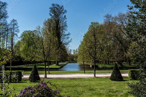 Chateau de Rambouillet - castle in town of Rambouillet. Park.