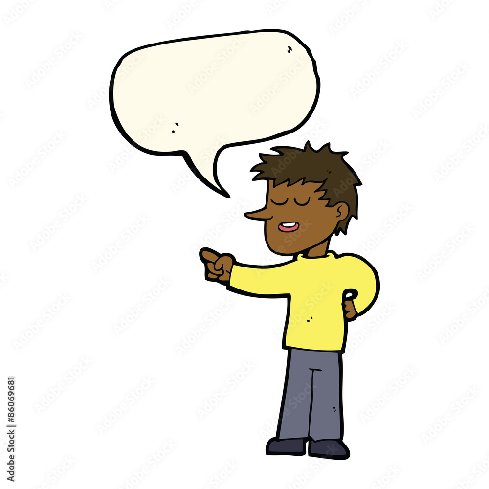 cartoon man pointing with speech bubble cartoon man pointing with speech bubble