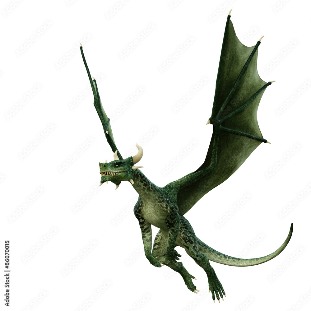 Fototapeta premium green dragon cool down