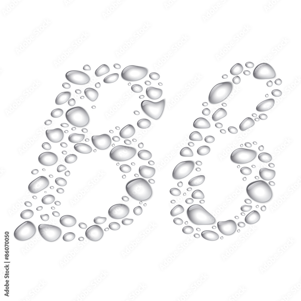 Water drops Alphabet Bb Water drops Alphabet Bb