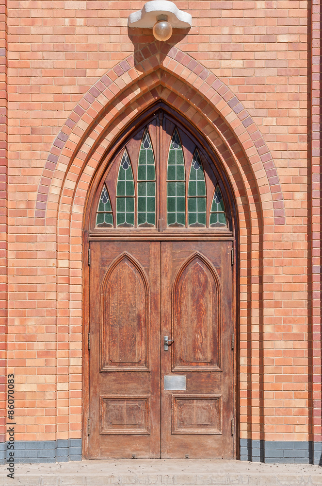 Door at the Dutch Reformed Church in Boshof
