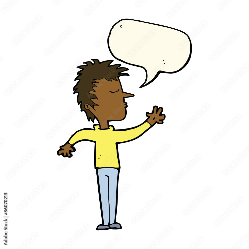 cartoon dismissive man with speech bubble cartoon dismissive man with speech bubble