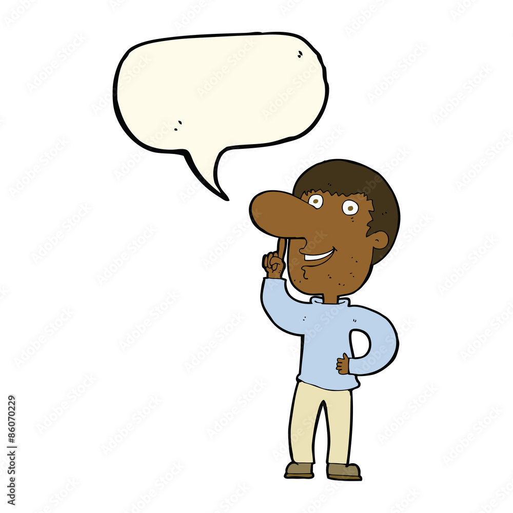 cartoon man with idea with speech bubble cartoon man with idea with speech bubble