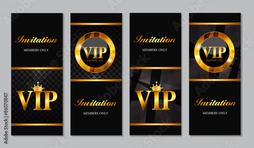 VIP Members Card Vector Illustration