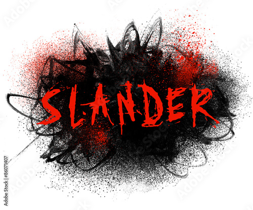 Slander Typography Illustration photo