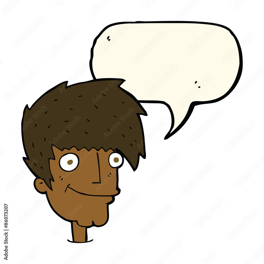 cartoon smiling man with speech bubble cartoon smiling man with speech bubble