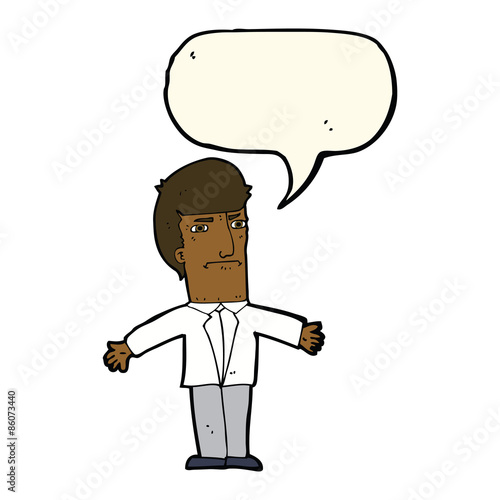 cartoon annoyed boss with speech bubble