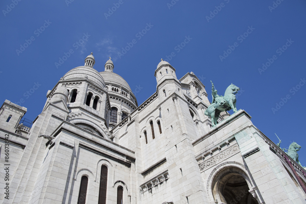 PARIS, FRANCE - Basilica of the Sacred Heart of Jesus. PARIS, FRANCE - Basilica of the Sacred Heart of Jesus.