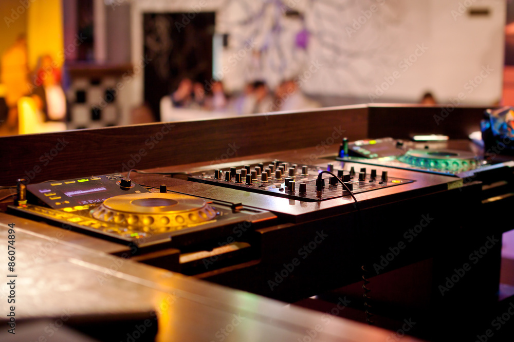 Mixing Console at the night club Mixing Console at the night club