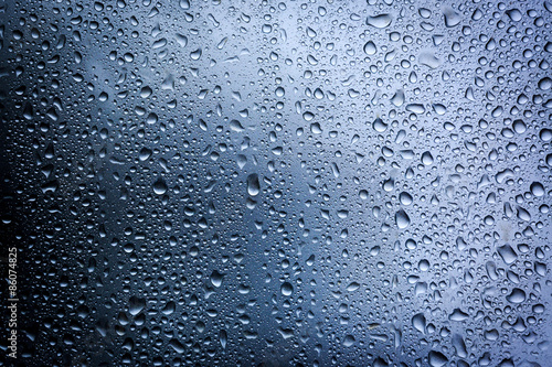 water drops on glass surface