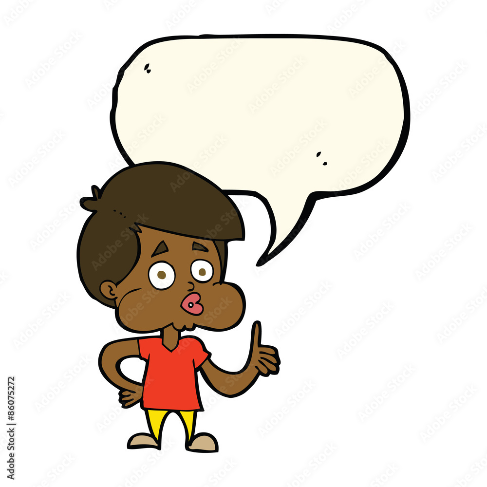 cartoon boy giving thumbs up with speech bubble cartoon boy giving thumbs up with speech bubble