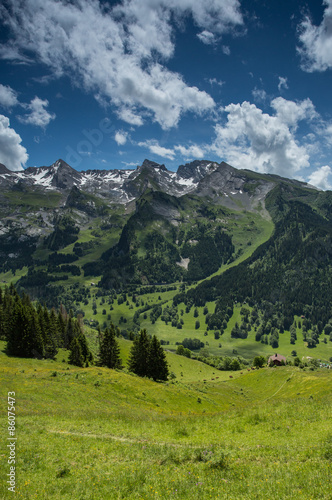 alpine landscape in french alps