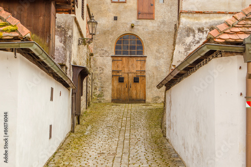 Fototapeta Naklejka Na Ścianę i Meble -  Very nice old style buildings in Czeski Krumlov in Czech Republic