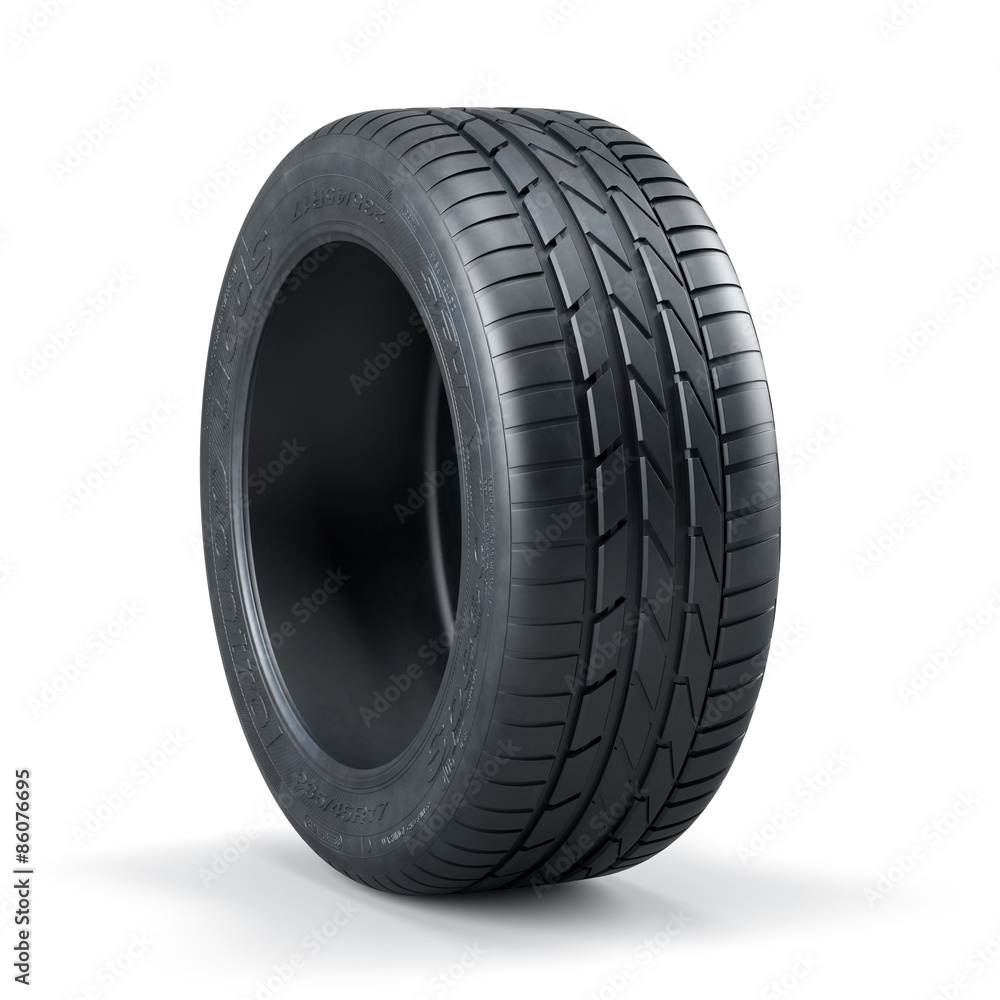 Single new unused car tire