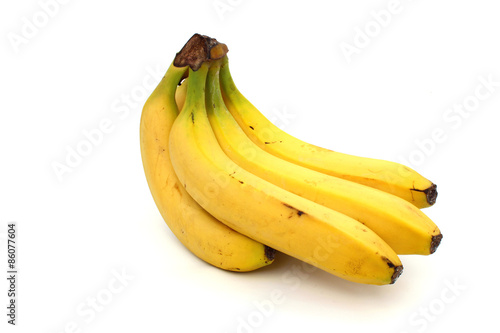 A branch of ripe bananas