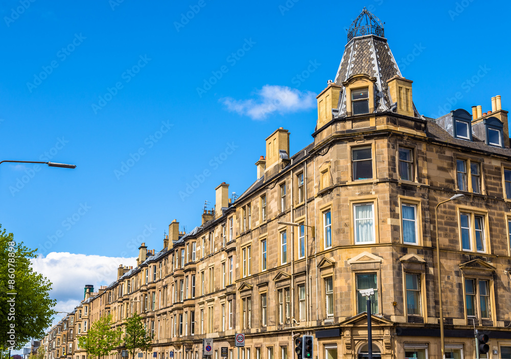 Residential buildings in South Leith district of Edinburgh - Sco