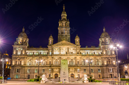 Glasgow City Chambers and Cenotaph War Memorial - Scotland © Leonid Andronov
