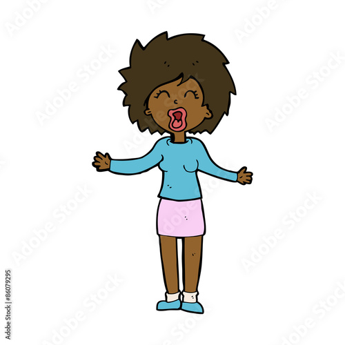 cartoon loud woman