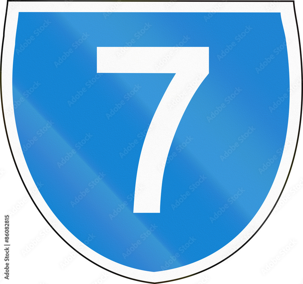Australian state route shield - with number 7 Australian state route shield - with number 7