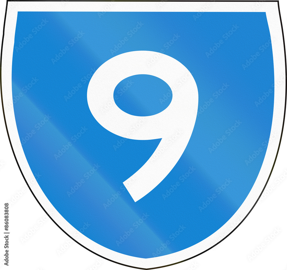 Australian state route shield - with number 9 Australian state route shield - with number 9