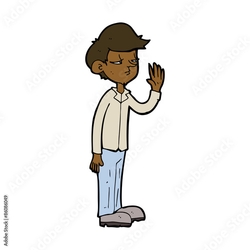 cartoon arrogant boy