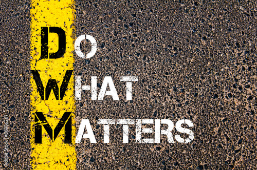 Business Acronym DWM as Do What Matters