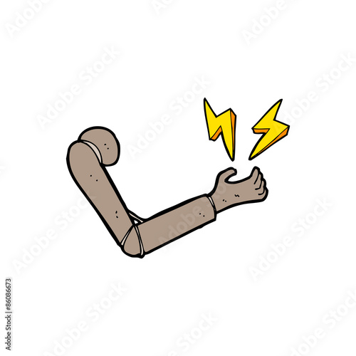 cartoon prosthetic arm
