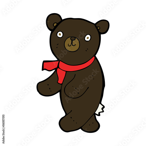 cute cartoon black teddy bear