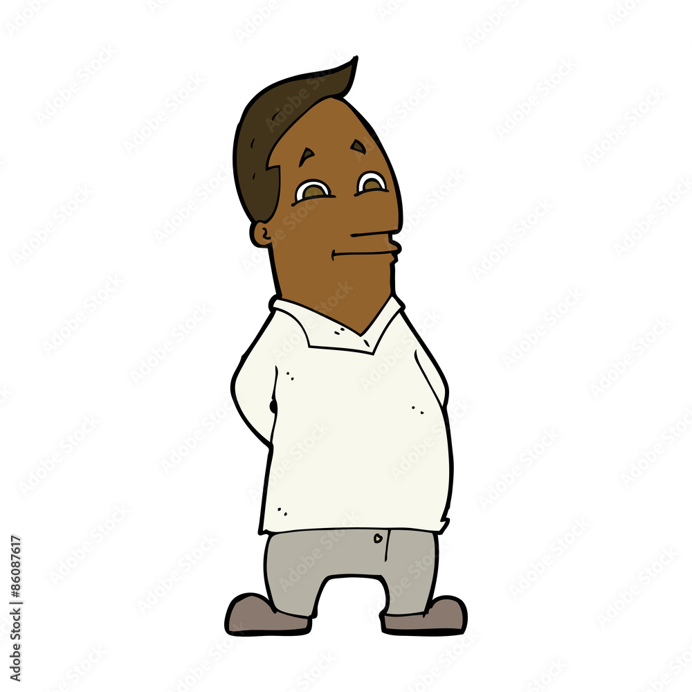 cartoon friendly man