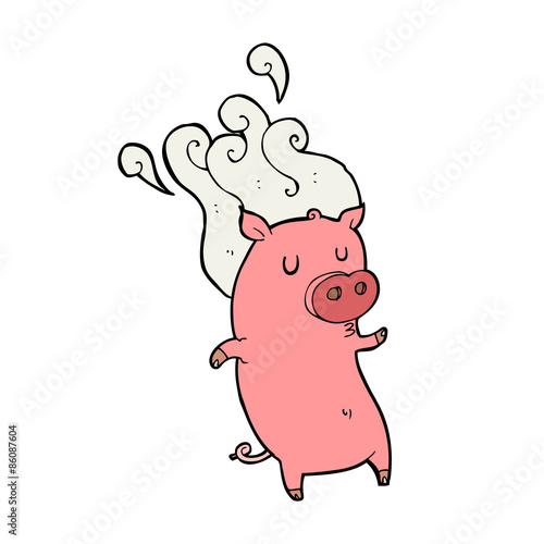 smelly cartoon pig