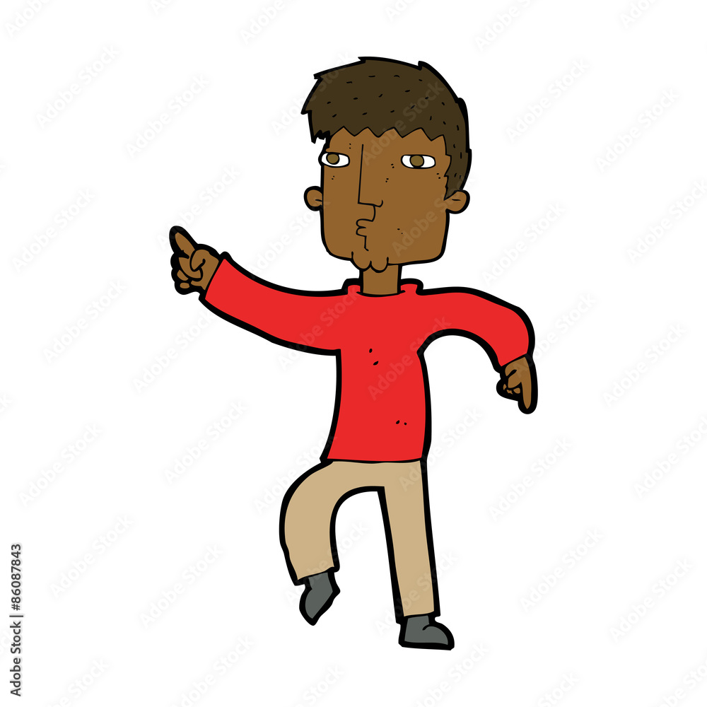 cartoon dancing man