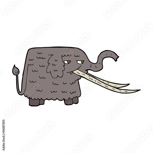 cartoon woolly mammoth