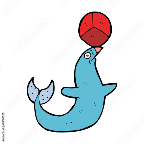 cartoon performing seal