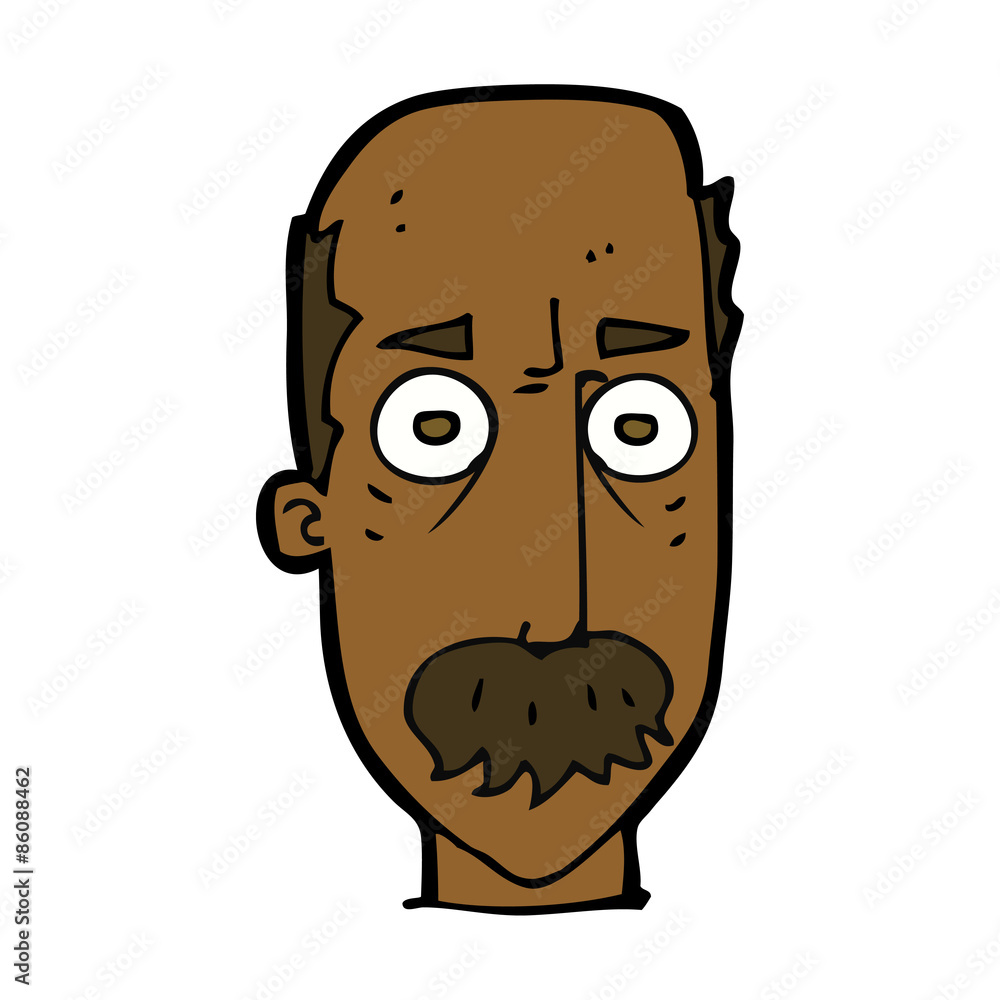 Fototapeta premium cartoon man with mustache