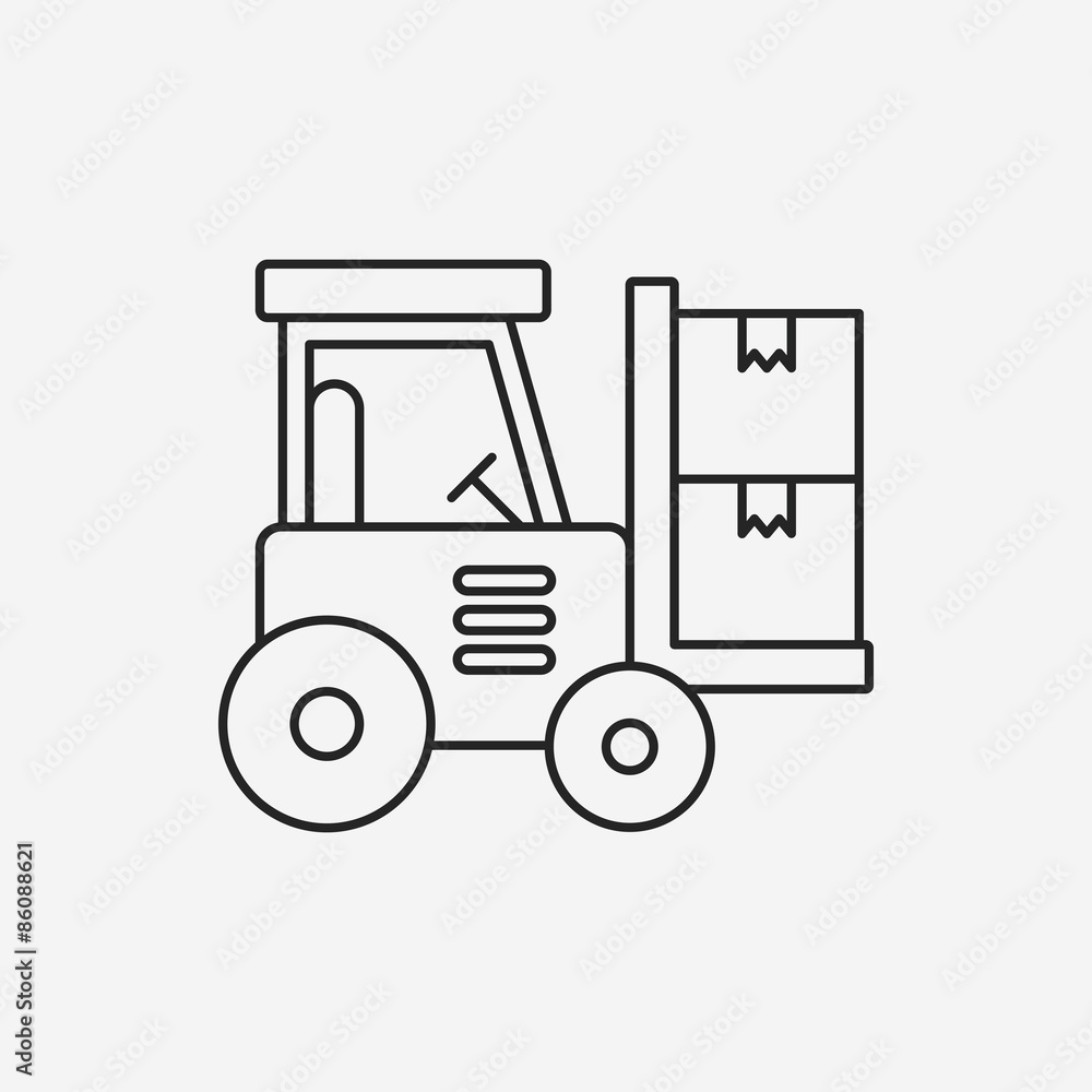 logistics truck line icon logistics truck line icon
