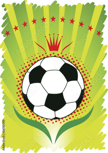 Wallpaper Mural Abstract gridiron.Football poster with red crown and stars Torontodigital.ca