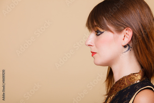 Portrait orient girl with makeup