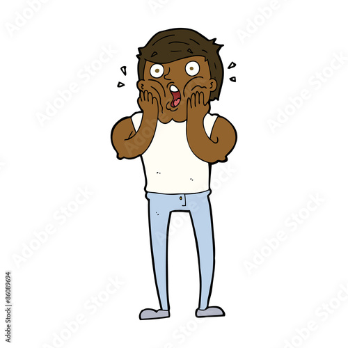 cartoon gasping man