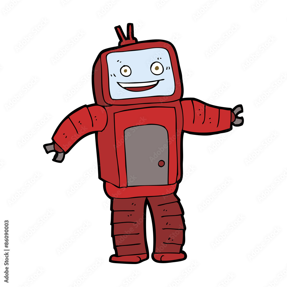 cartoon funny robot cartoon funny robot