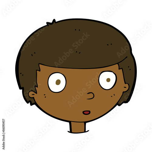 cartoon curious boy