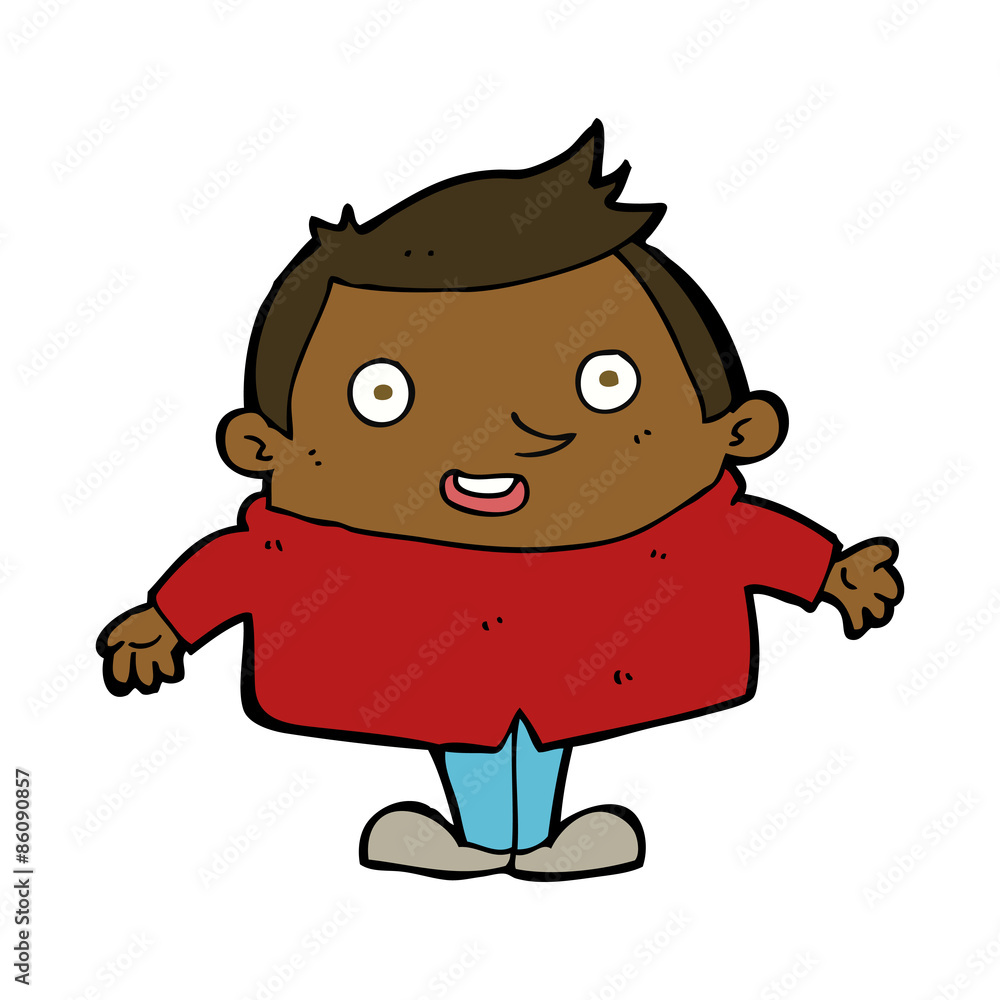 Obraz premium cartoon happy man