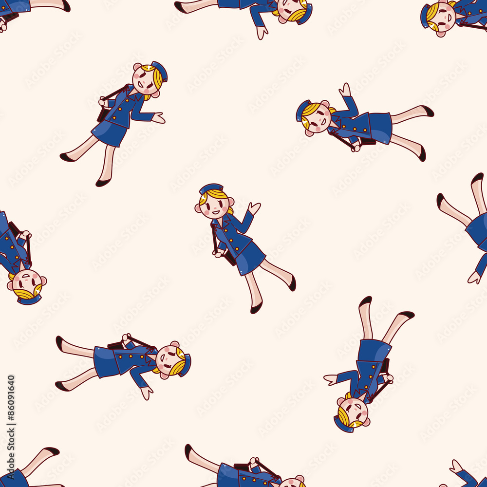 flight attendants , cartoon sticker icon flight attendants , cartoon sticker icon